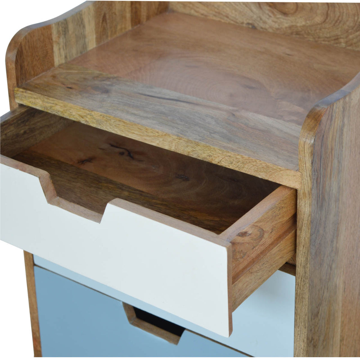 Blue and White Gradient Bedside Table