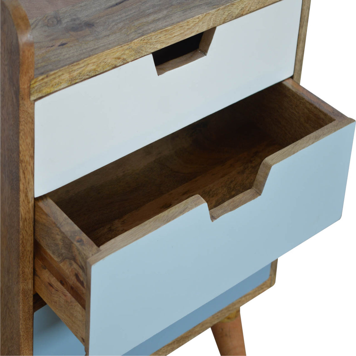 Blue and White Gradient Bedside Table
