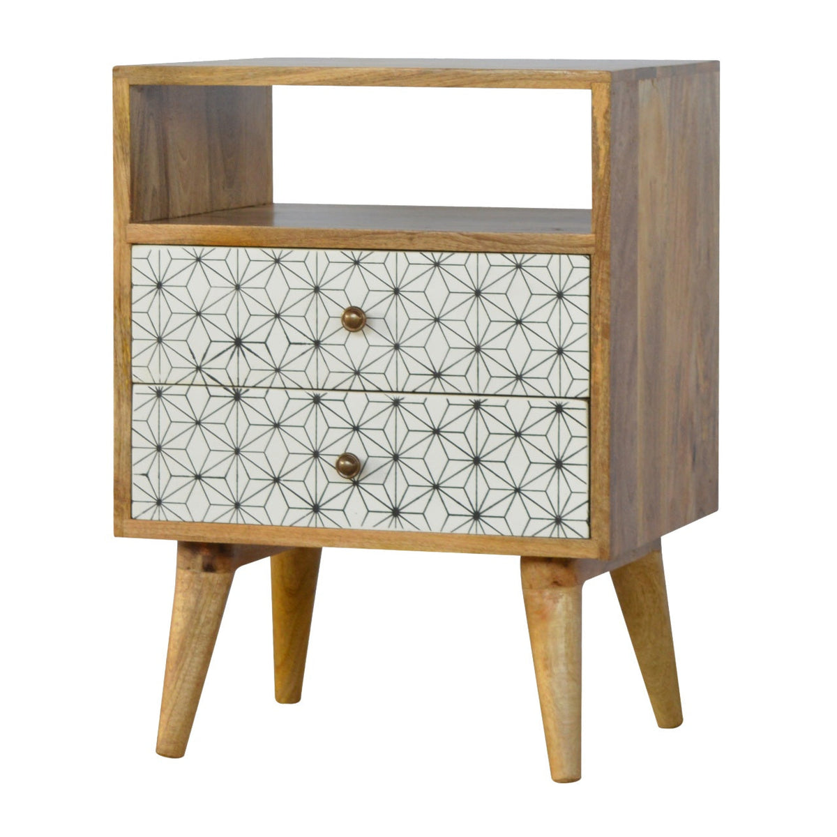 Prima Bedside with Open Slot Bedside Table
