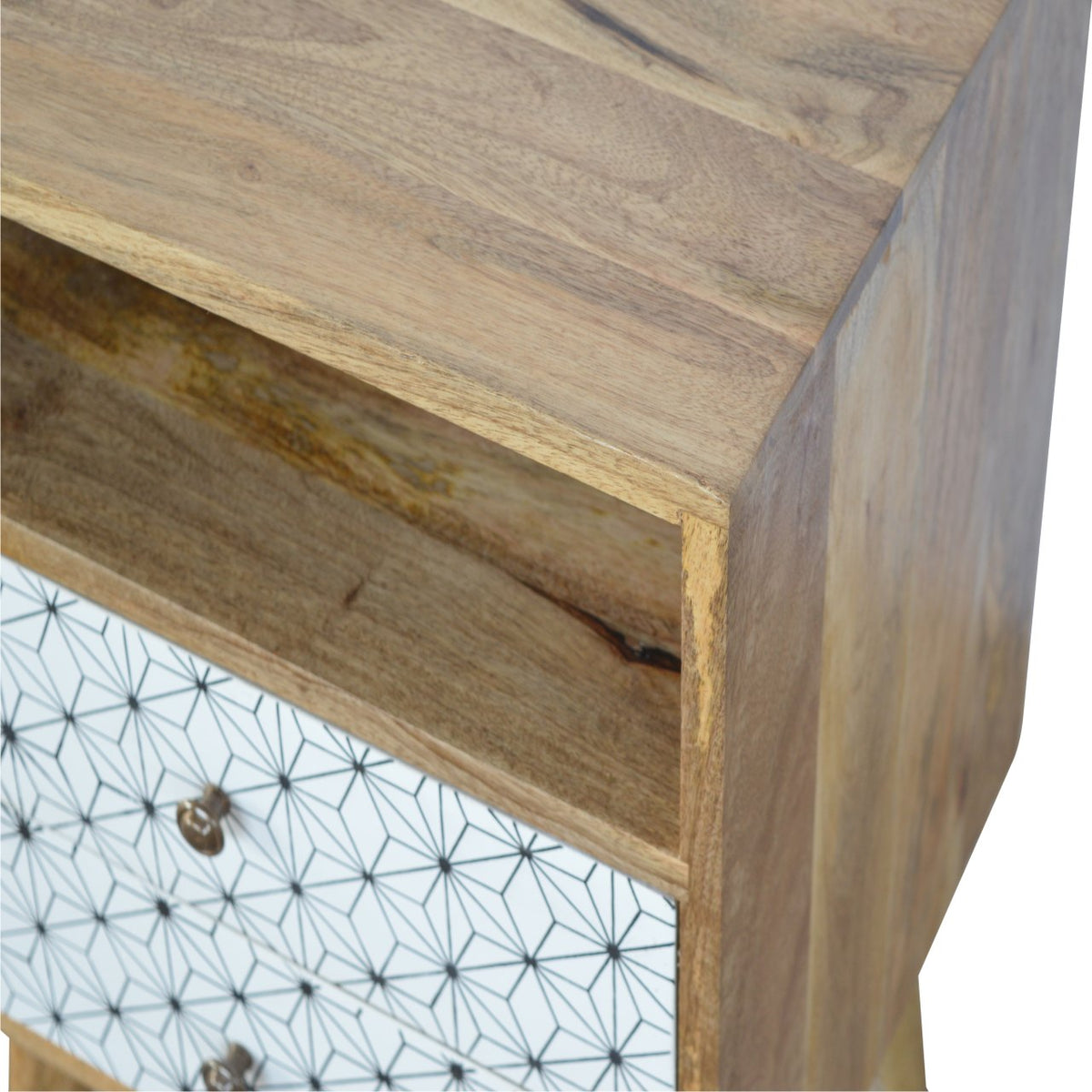 Prima Bedside with Open Slot Bedside Table