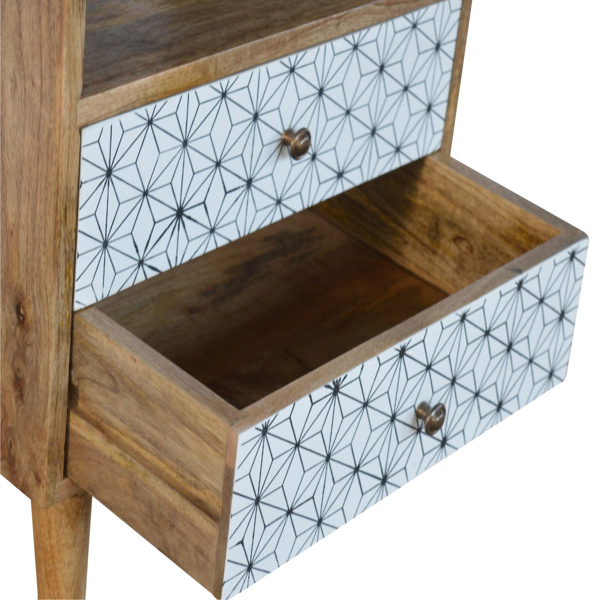 Prima Bedside with Open Slot Bedside Table