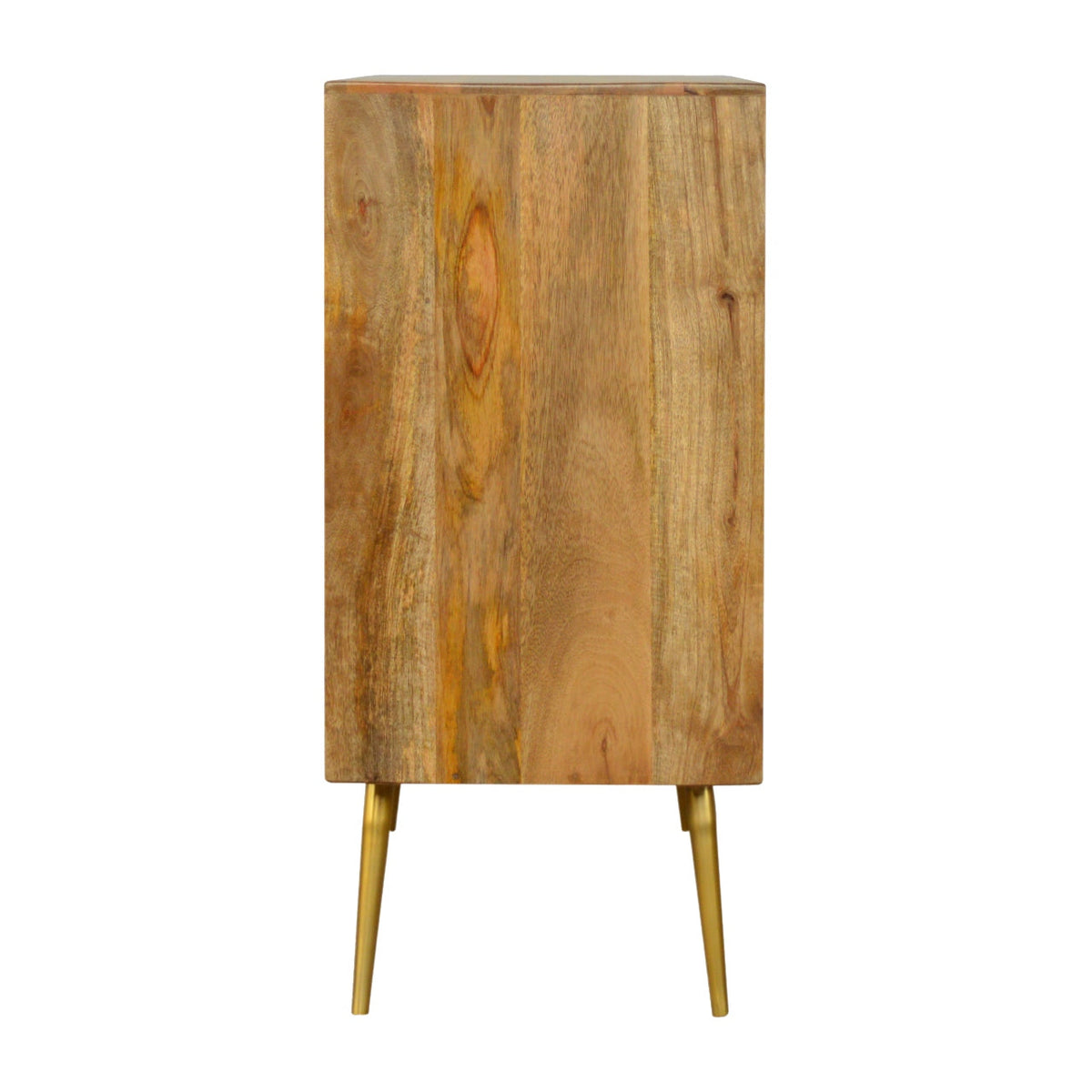 Sleek Cement Brass Inlay Chest of Drawers