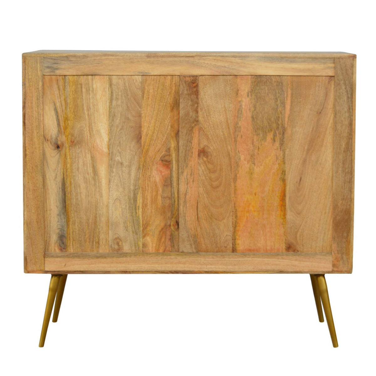 Sleek Cement Brass Inlay Chest of Drawers