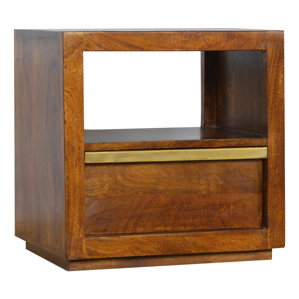 Gold Bar Chestnut Bedside Table