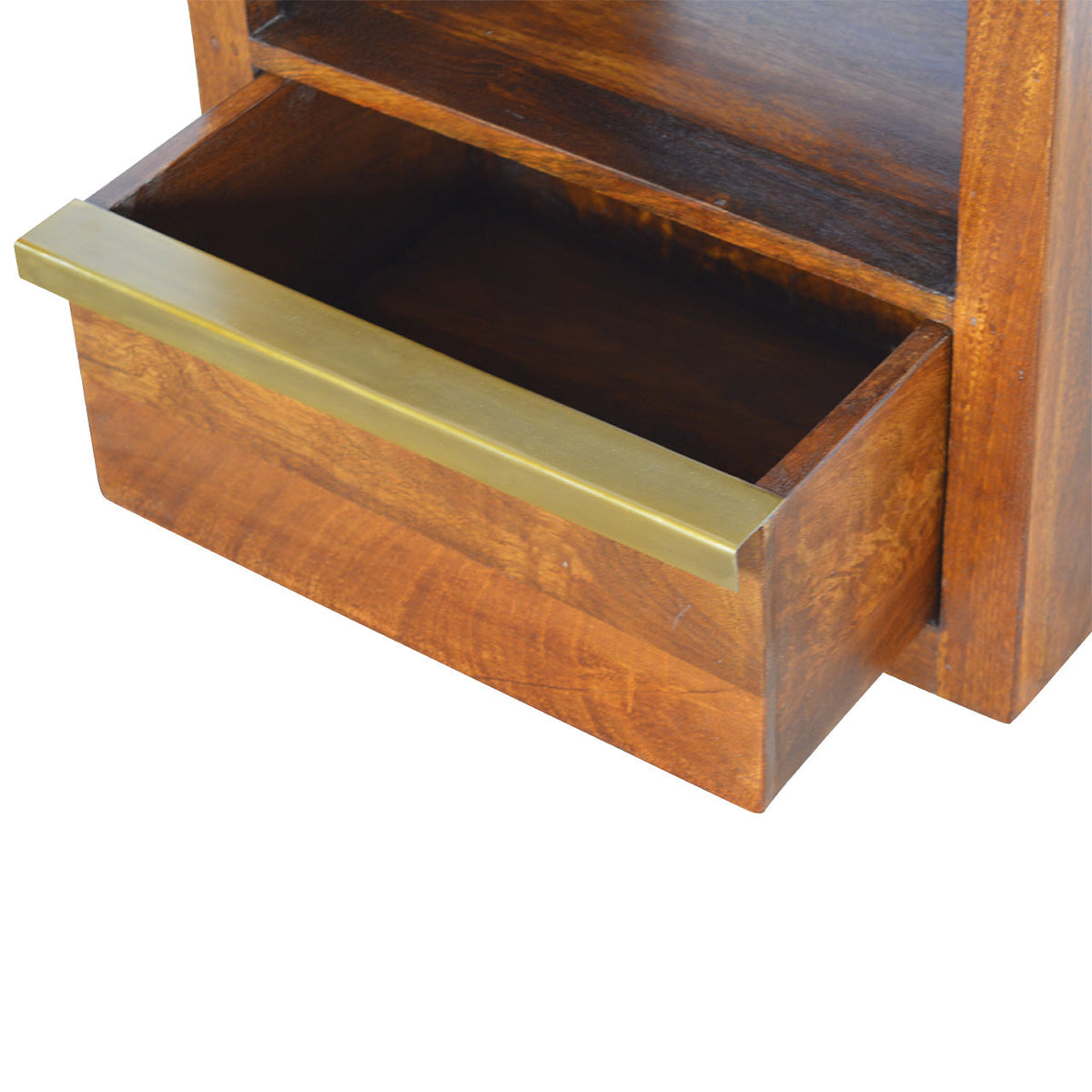 Gold Bar Chestnut Bedside Table