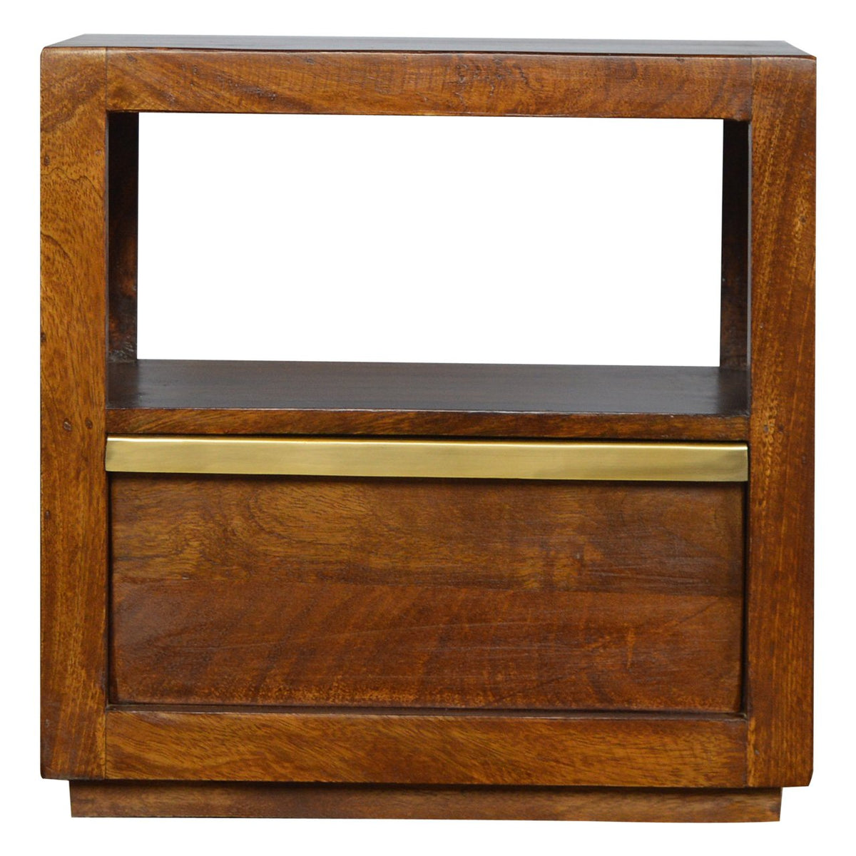 Gold Bar Chestnut Bedside Table