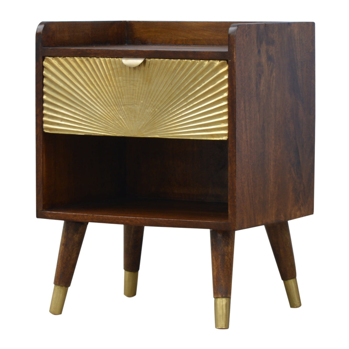 Manila Gold One Drawer Bedside Table