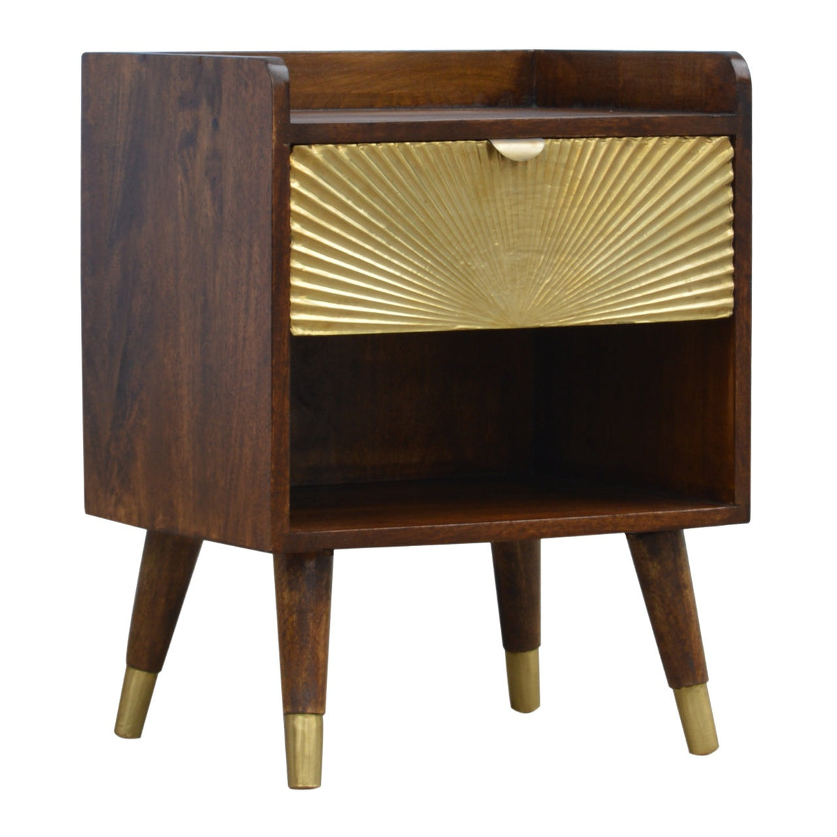 Manila Gold One Drawer Bedside Table