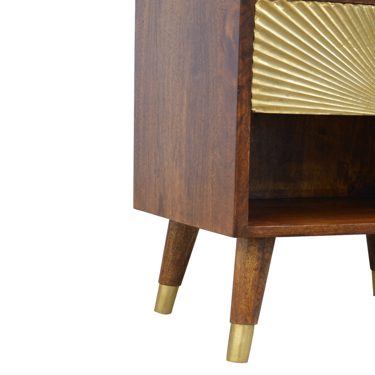 Manila Gold One Drawer Bedside Table