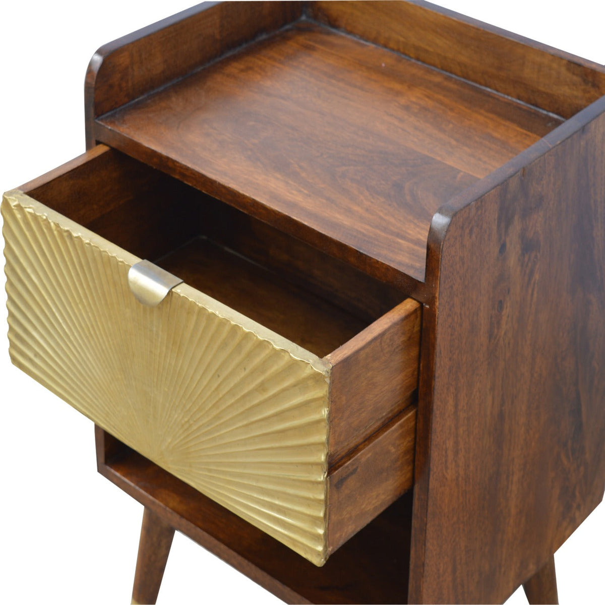 Manila Gold One Drawer Bedside Table