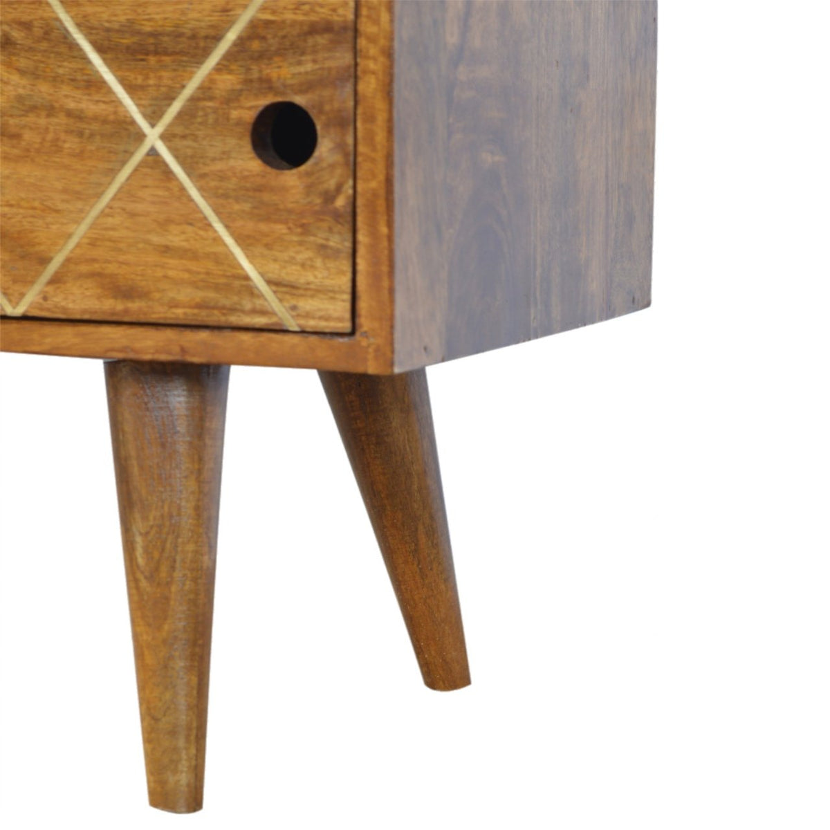 Sliding Brass Inlay TV Media Unit