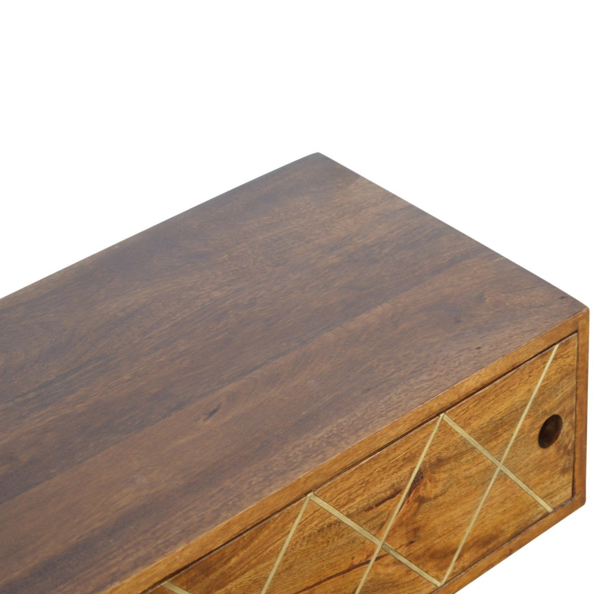 Sliding Brass Inlay TV Media Unit