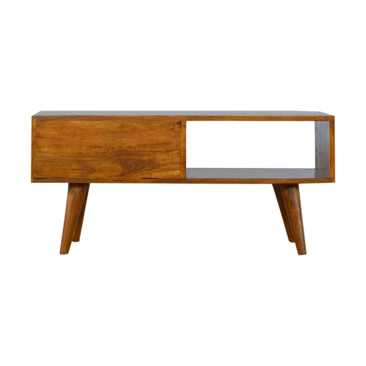 Sliding Brass Inlay TV Media Unit