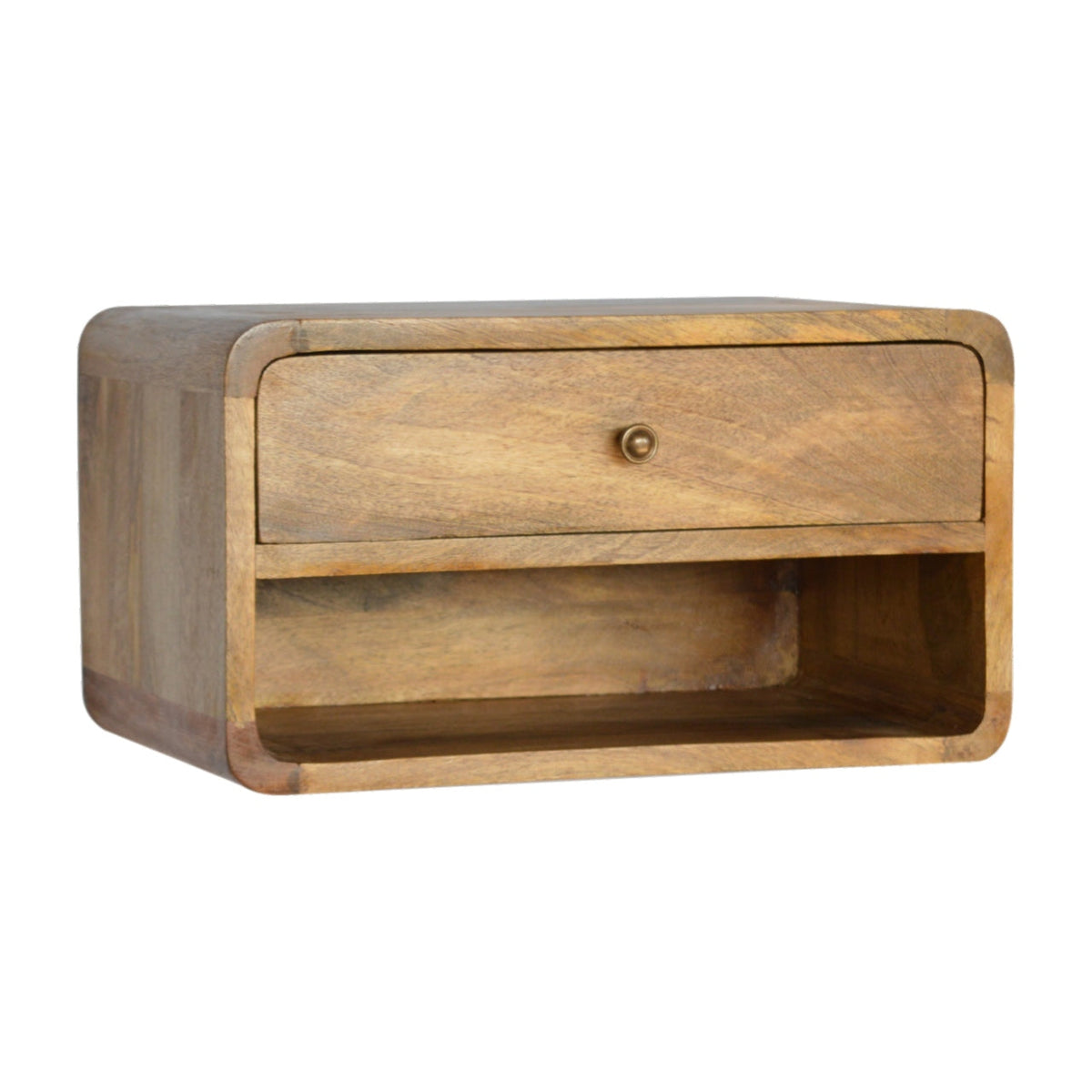 Floating Curve Open Slot Bedside Table