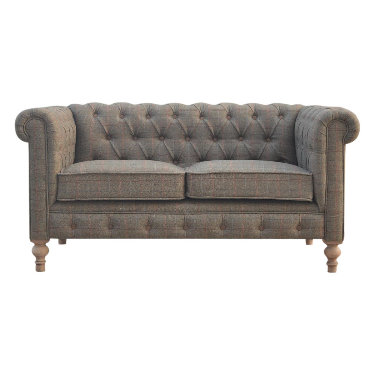 Multi Tweed 2 Seat Chesterfield Chair