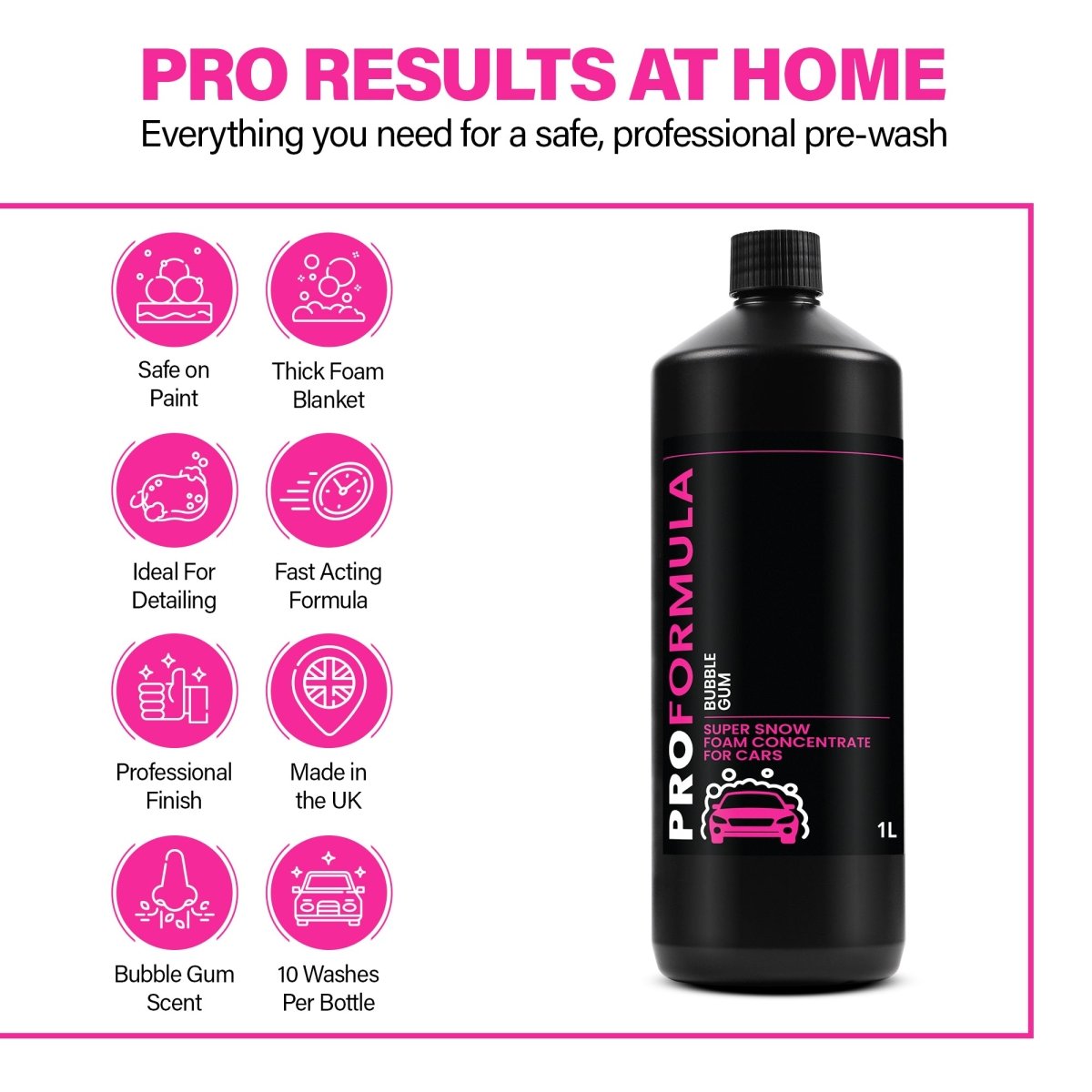 Proformula - Snow Foam Concentrate Car Cleaner | Bubble Gum Scent