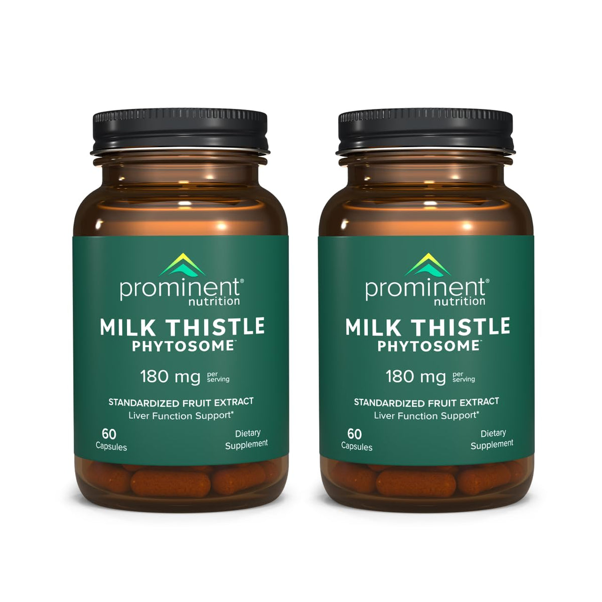 Prominent Nutrition Milk Thistle Phytosome 180 mg – 2 Pack | Liver Support & Detox | 29% Sylibin