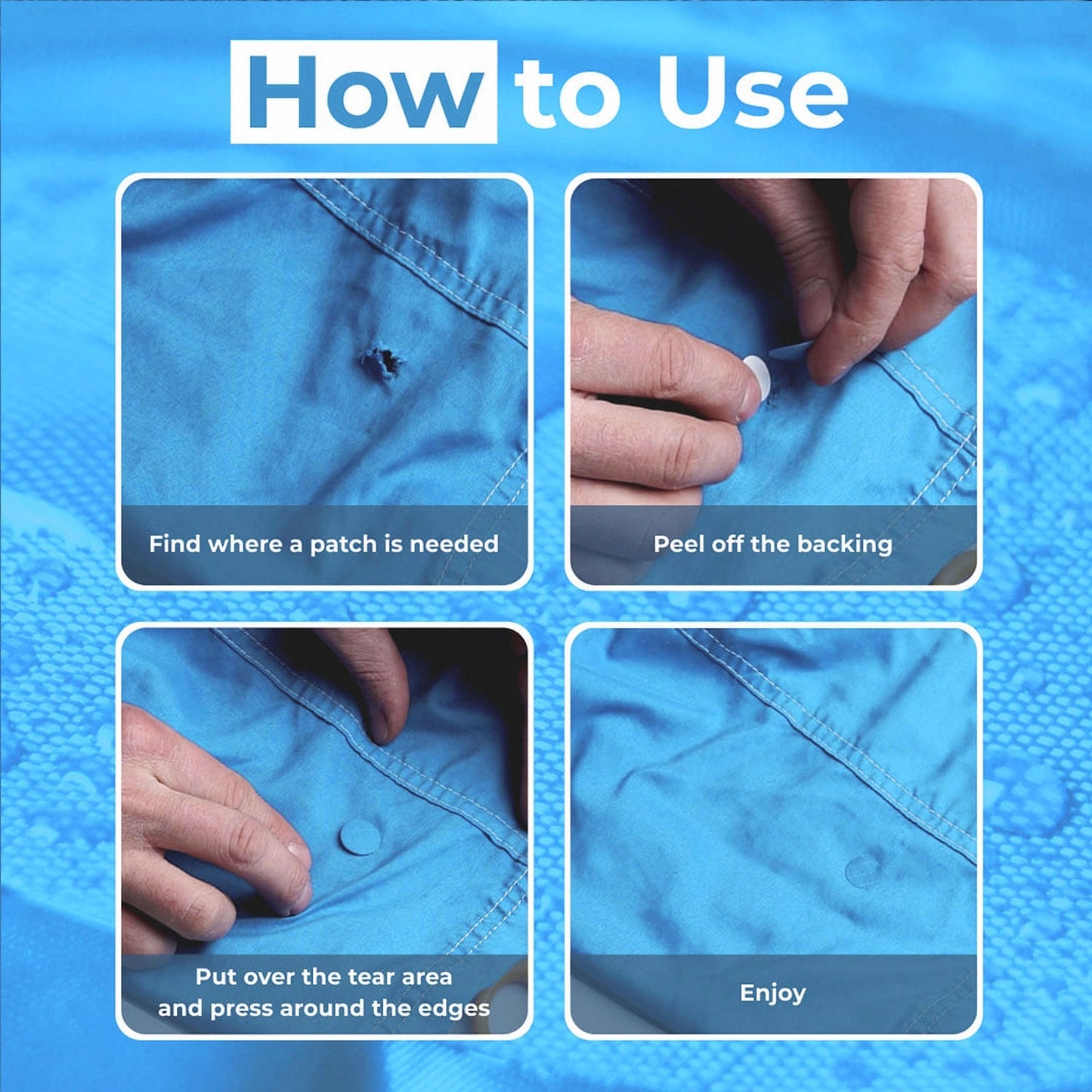 Self-Adhesive Puffer Jacket Repair Patches (30+ Colours)