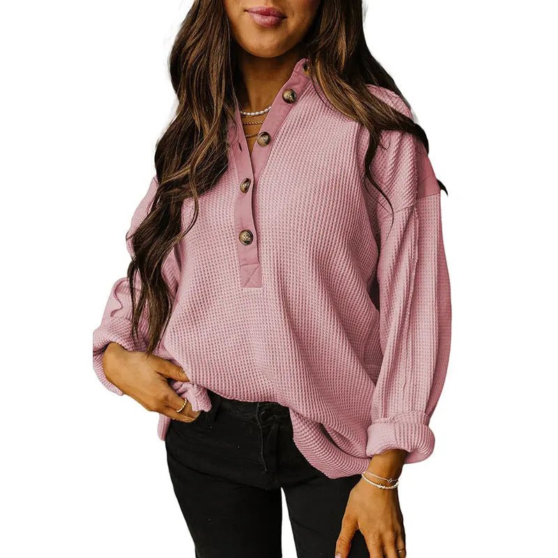 Pullover Round Neck Long Sleeves Top Women's European And American Loose Sweater