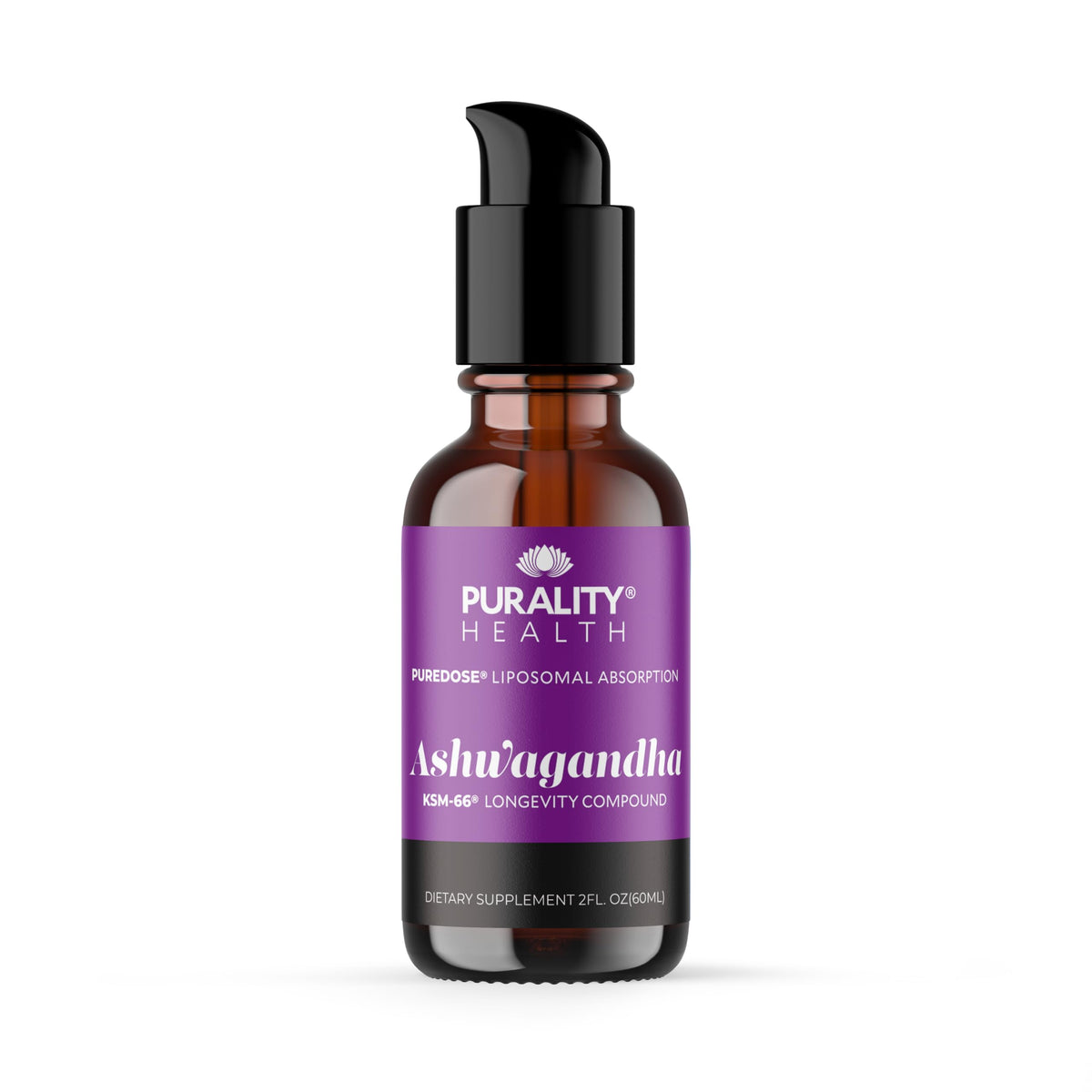 PURALITY HEALTH Ashwagandha Liposomal Liquid - KSM-66, 2 fl oz, Chai