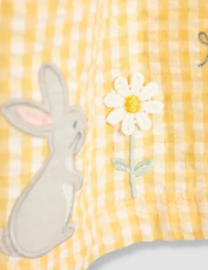 Pure Cotton Bunny Appliqué Dress (3 Mths-16 Yrs)