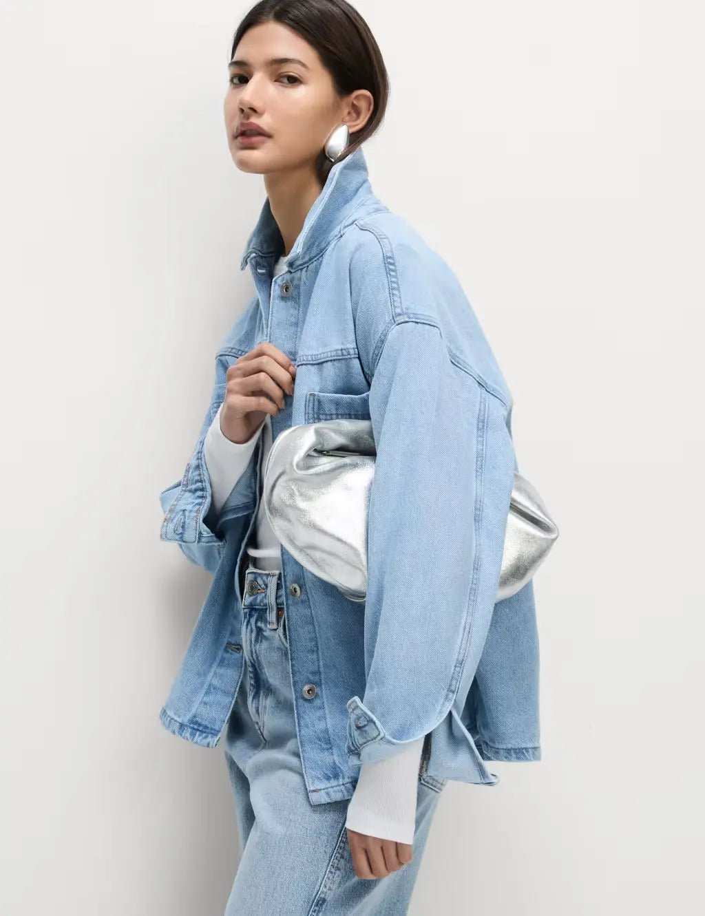 Pure Cotton Denim Relaxed Jacket