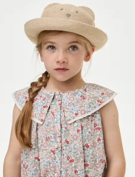 Pure Cotton Floral Dress (2-8 Yrs)