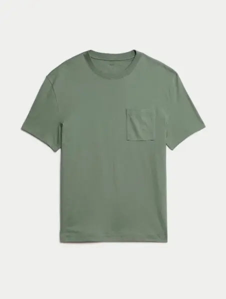 Pure Cotton Midweight Pocket T-shirt