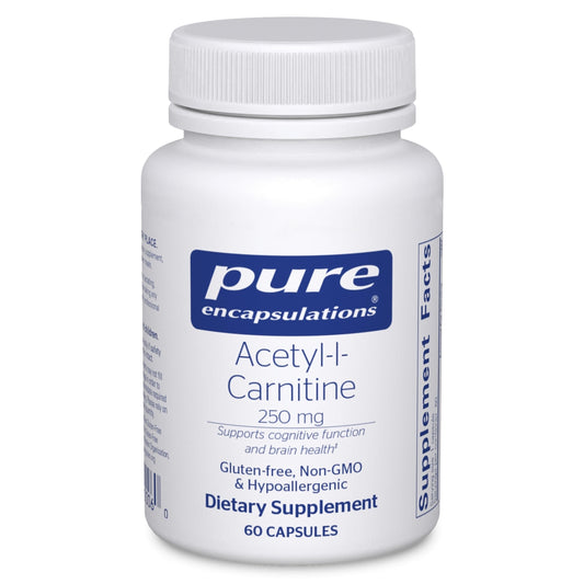 Pure Encapsulations Acetyl-L-Carnitine 250 mg — Memory & Brain Support, Gluten Free & Non-GMO, 60 Capsules