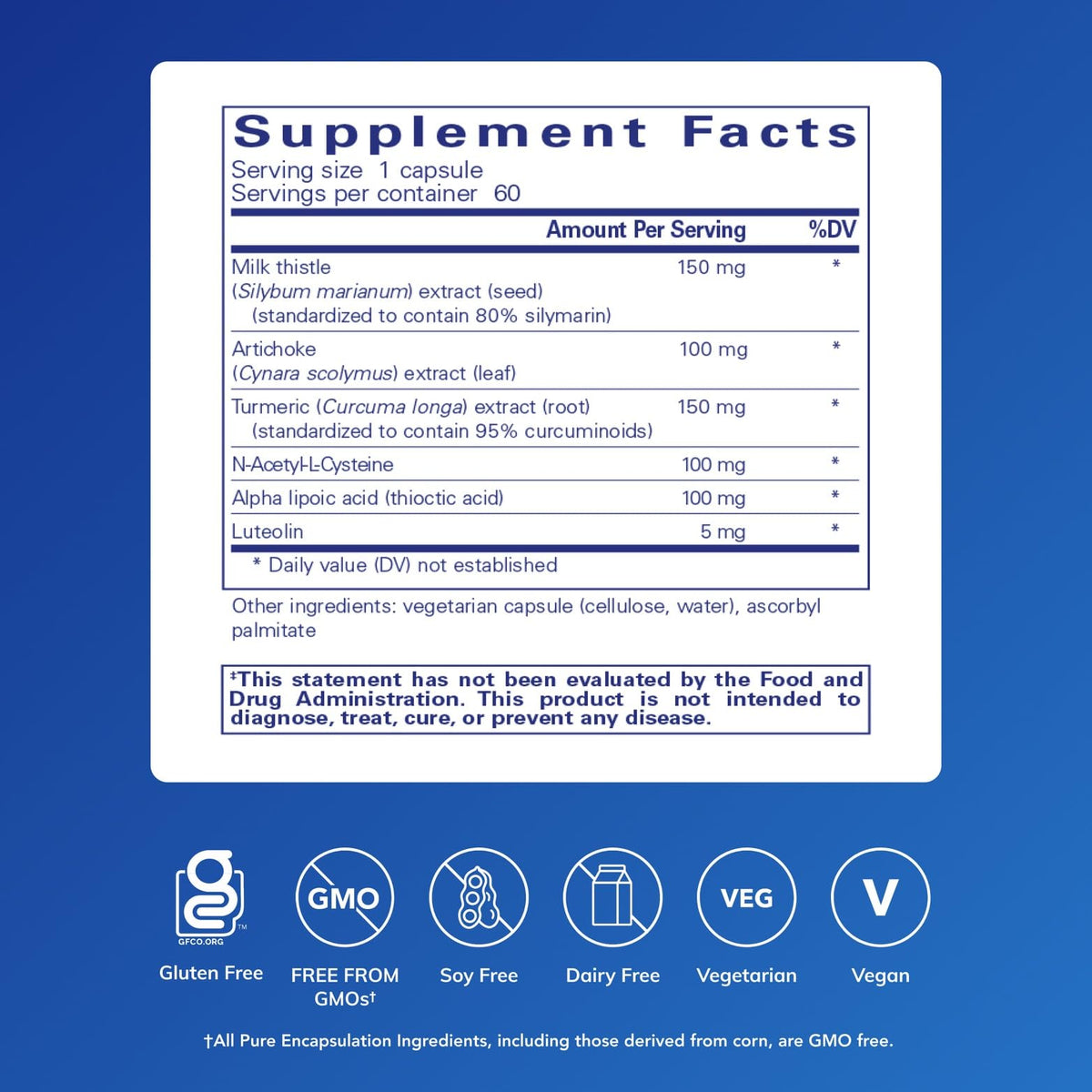 Pure Encapsulations LVR Formula | Hypoallergenic Liver Support with NAC & Antioxidants | 60 Capsules