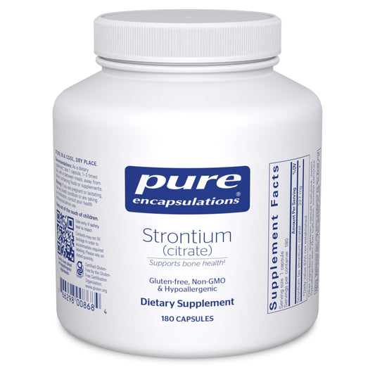 Pure Encapsulations Strontium (Citrate) – Hypoallergenic Bone Support, 180 Capsules