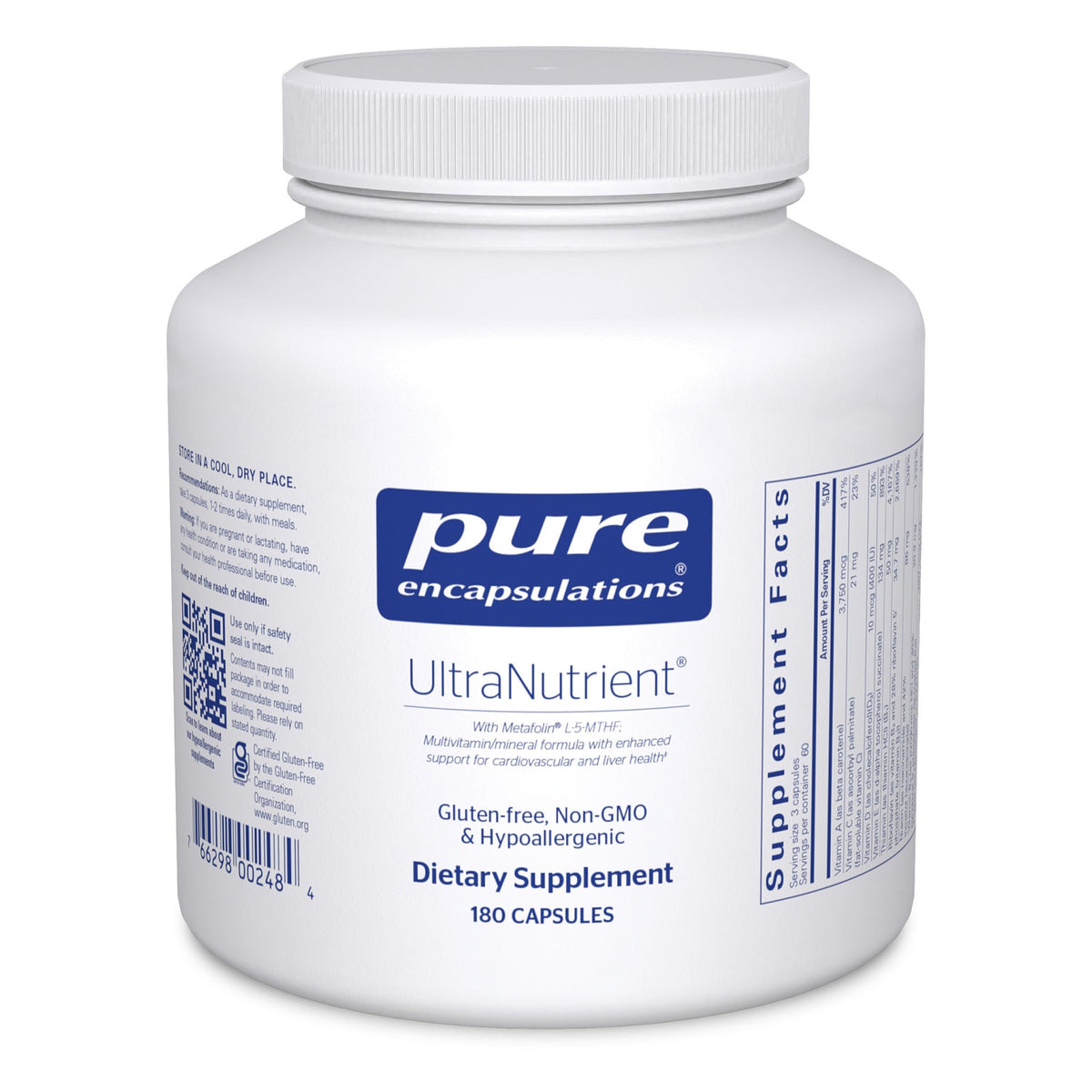 Pure Encapsulations UltraNutrient – Minerals & Multivitamins for Heart & Liver Support | Gluten Free, 180 Capsules