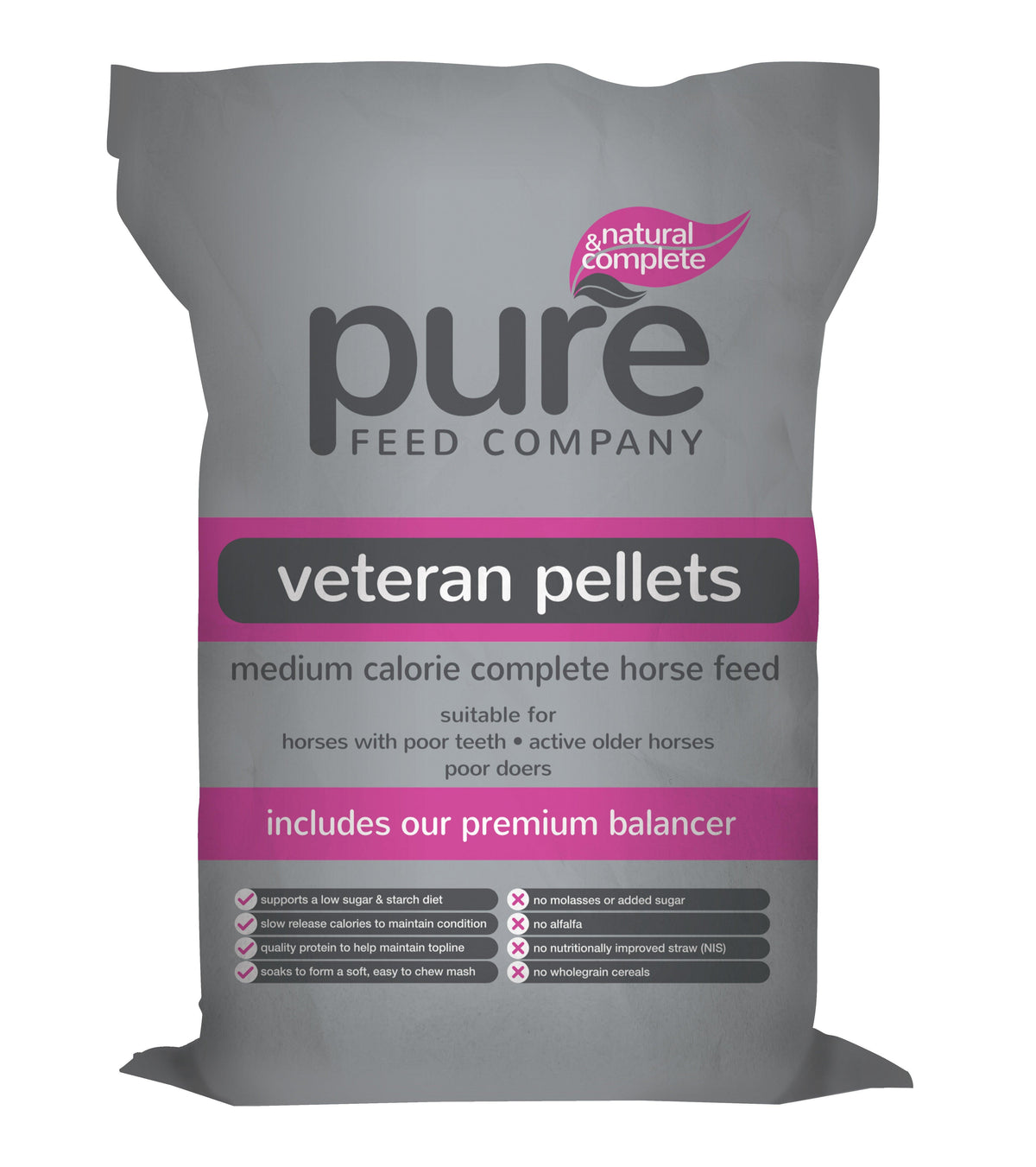Pure Feed Pure Veteran Pellets 15kg