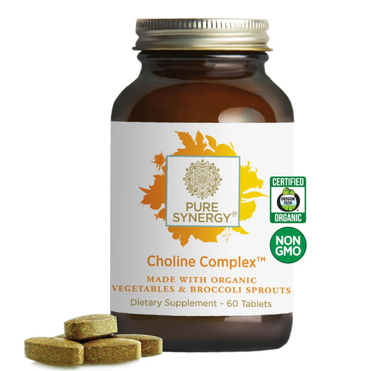 PURE SYNERGY Choline Complex | Vegan Organic Choline Supplement (60 Tablets)