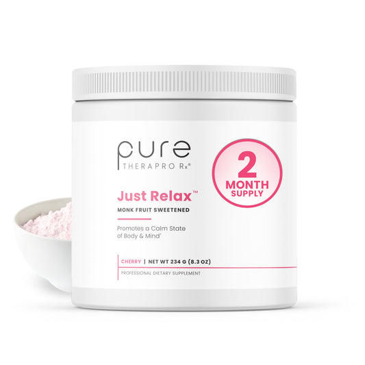 Pure Therapro Rx Just Relax Cherry - 60 Servings | Supports Relaxed Mood & Healthy Blood Pressure | Myo-inositol, Di-Magnesium Malate, GABA, Taurine, & L-Theanine