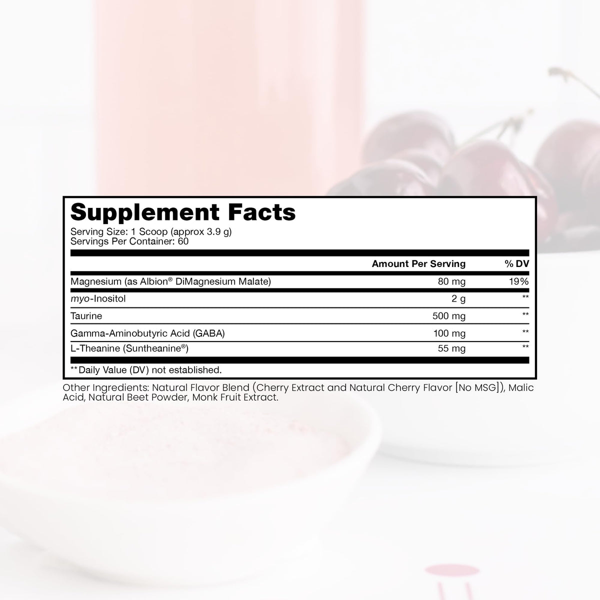 Pure Therapro Rx Just Relax Cherry - 60 Servings | Supports Relaxed Mood & Healthy Blood Pressure | Myo-inositol, Di-Magnesium Malate, GABA, Taurine, & L-Theanine