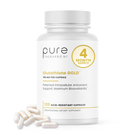 Pure Therapro Rx S-Acetyl Glutathione Gold 100mg – 4 Month Supply, Acid-Resistant Capsules, Made in USA