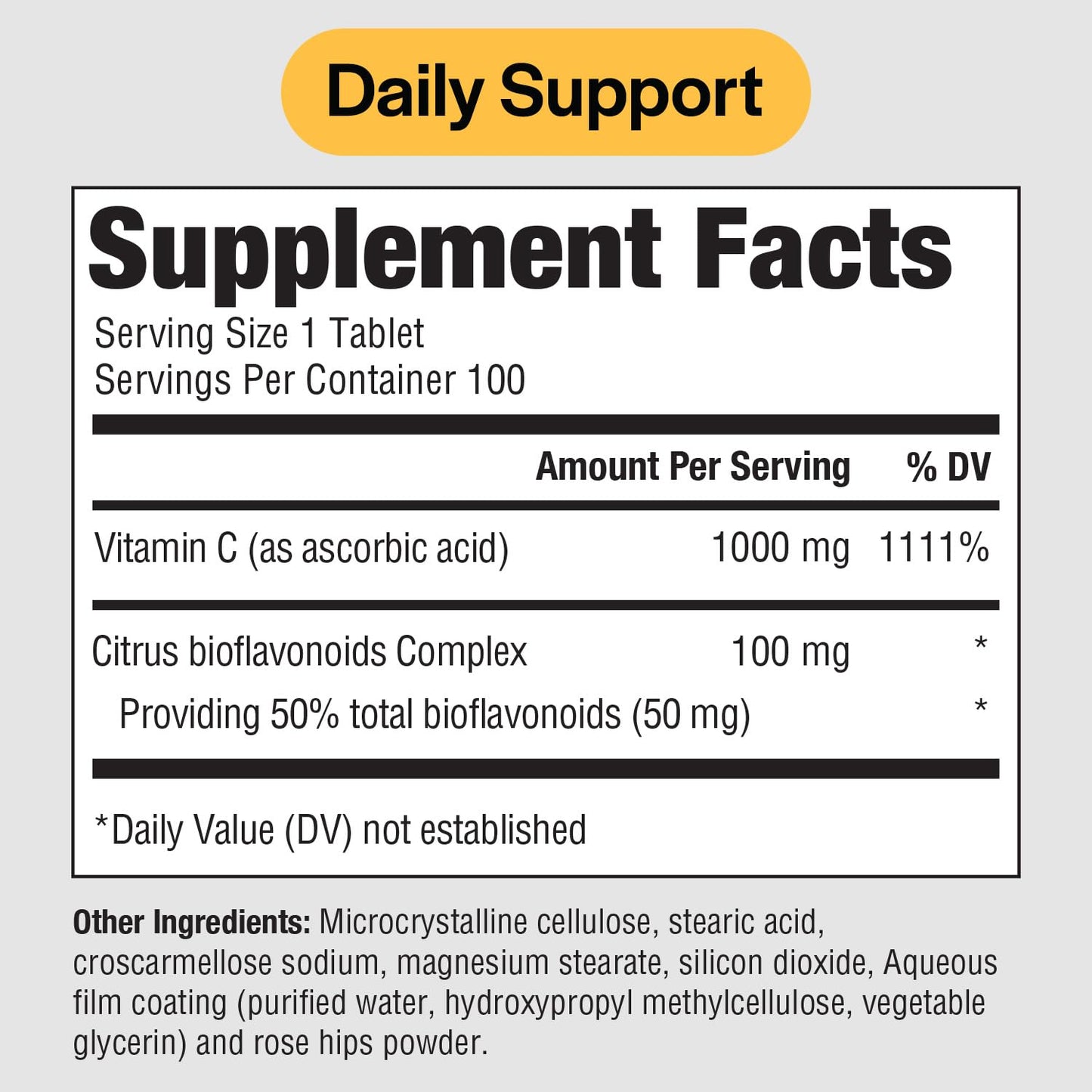 PureFormulas Supreme C with Bioflavonoids – 1000 mg Vitamin C | Immune Support & Allergen-Free