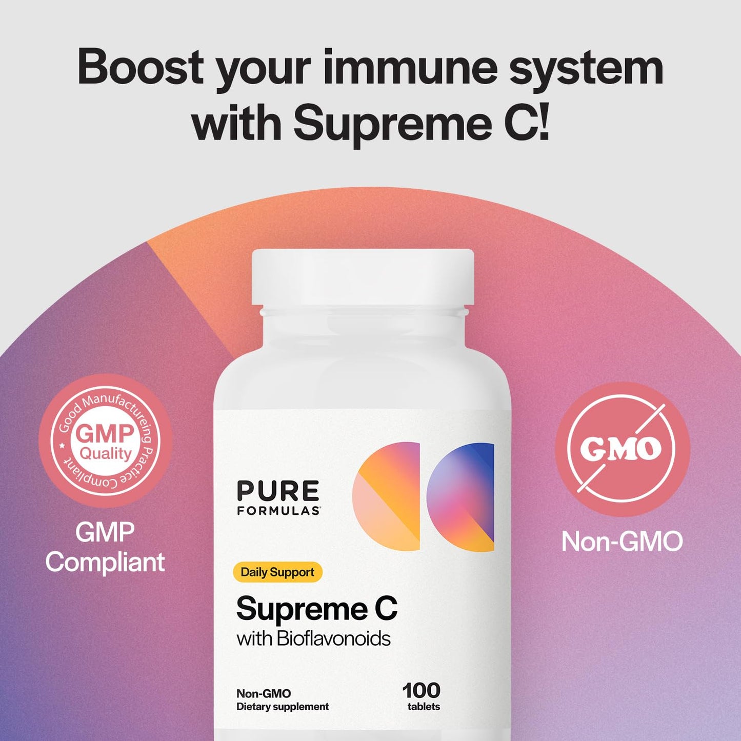 PureFormulas Supreme C with Bioflavonoids – 1000 mg Vitamin C | Immune Support & Allergen-Free