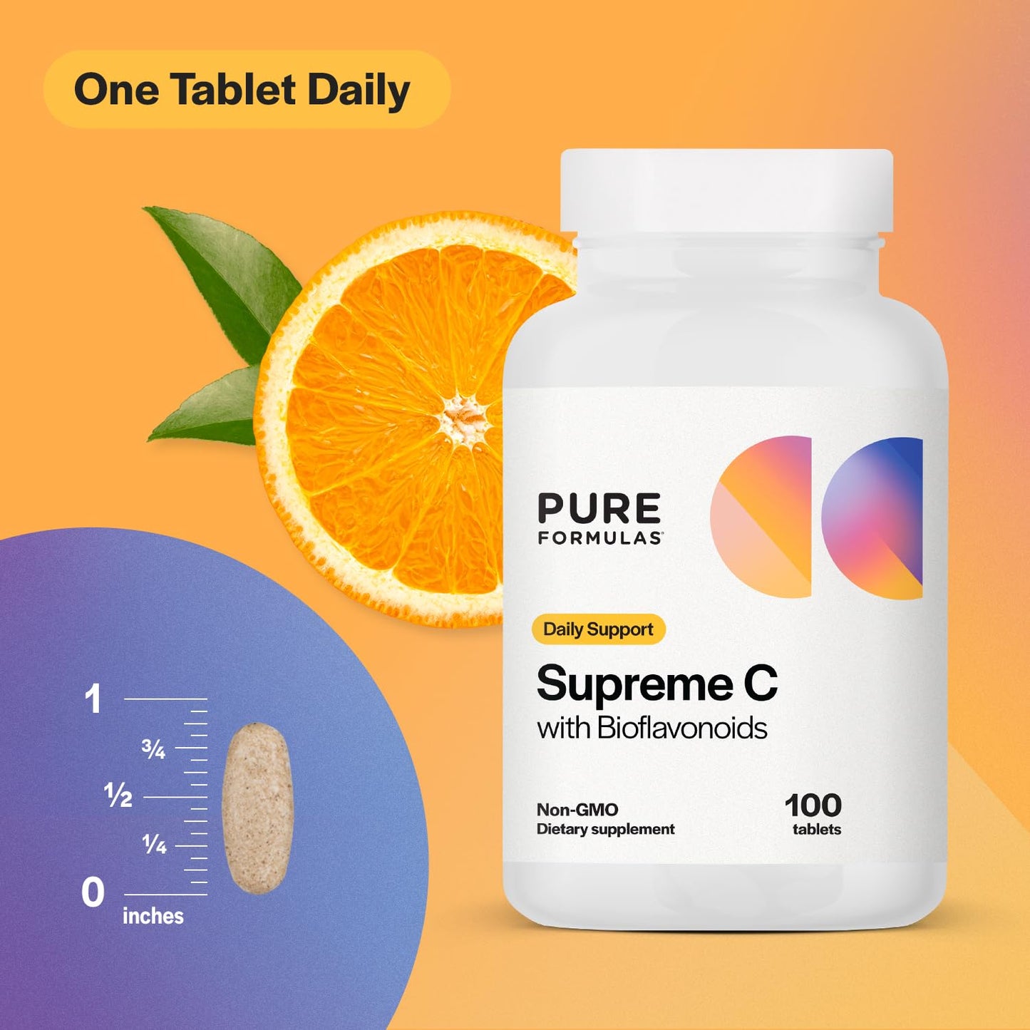 PureFormulas Supreme C with Bioflavonoids – 1000 mg Vitamin C | Immune Support & Allergen-Free