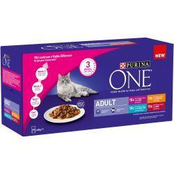 Purina One Adult Mini Fillets Mixed Selection in Gravy Pouches 40 x 85g - Case of 40