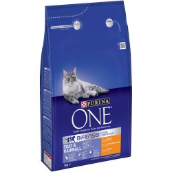 PURINA ONE Coat & Hair Chicken & Whole Grains Dry Cat Food 2.8kg