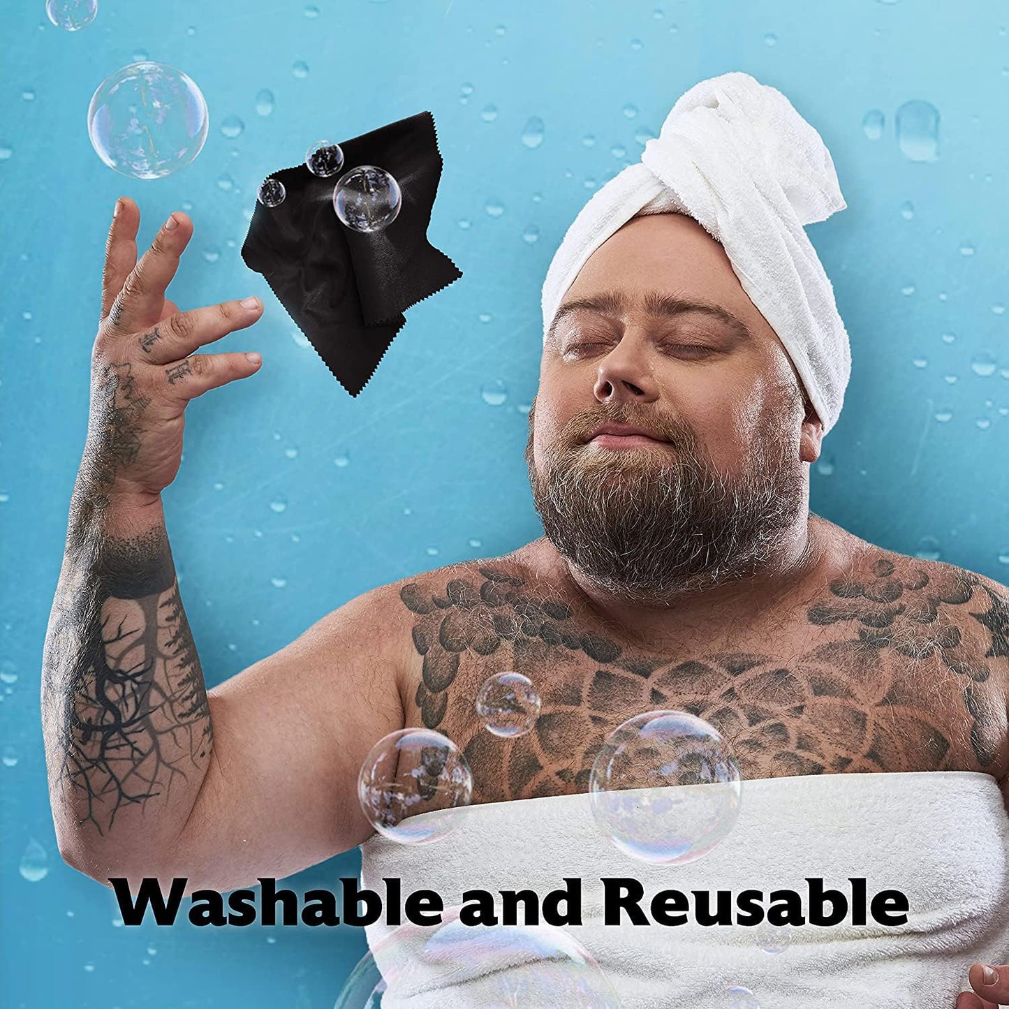 Purity Microfiber Lens Cleaning Cloth - Pack of 6, Black
