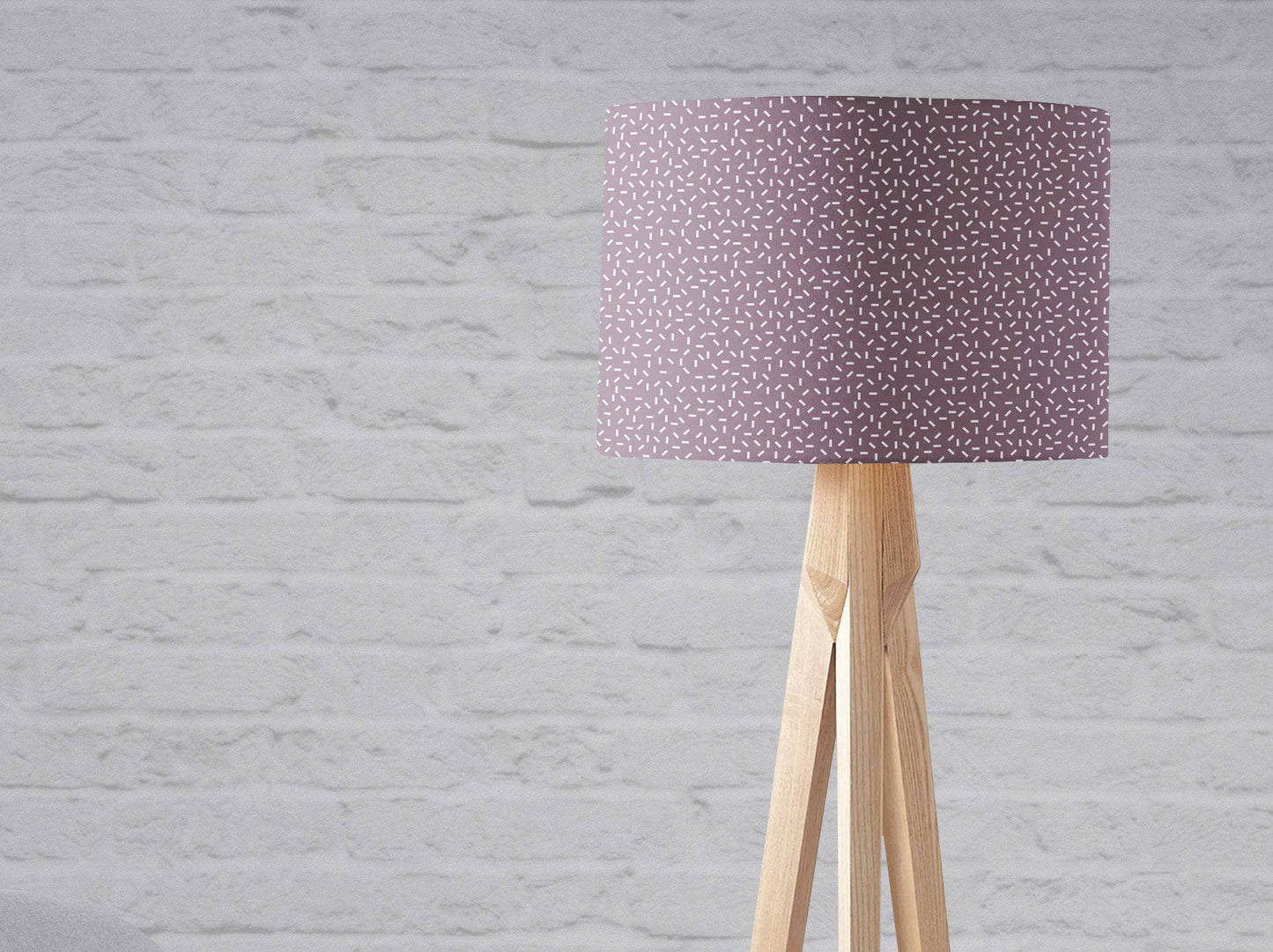 Purple Drum Lampshade, Modern Line Design Shade for Table, Floor or Ceiling Pendant Light