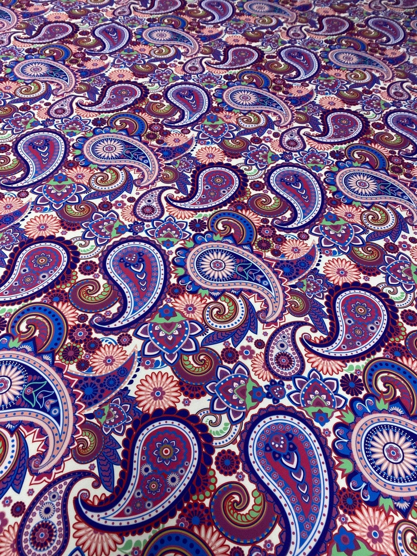 Purple Paisley Fabric by Metre