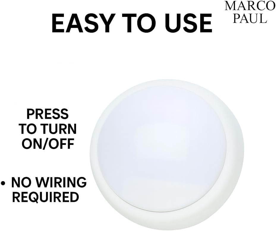 Battery Operated LED Push Light for Cupboards & Wardrobes