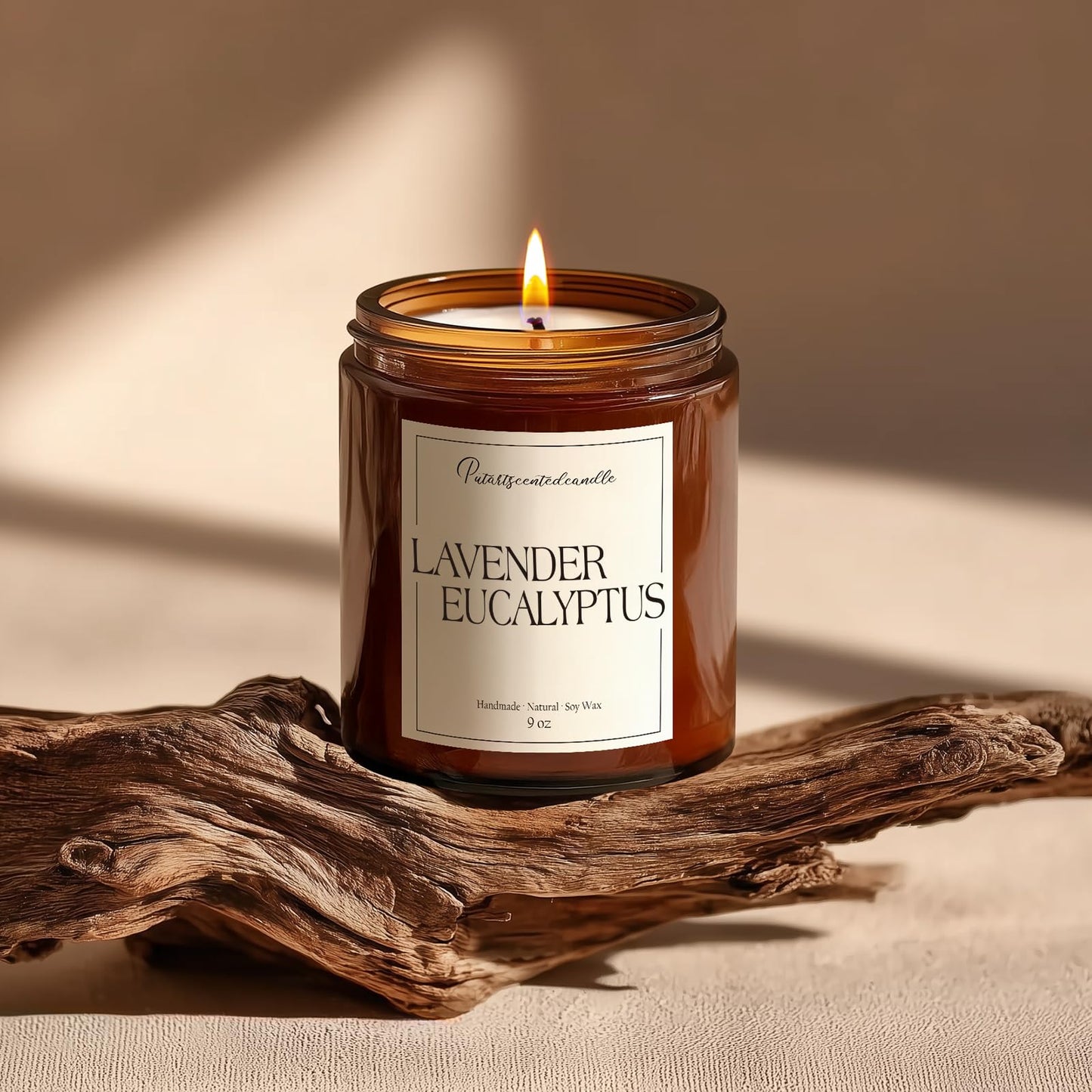 Putart Lavender & Eucalyptus 9oz Soy Candle - Non-Toxic Home Fragrance