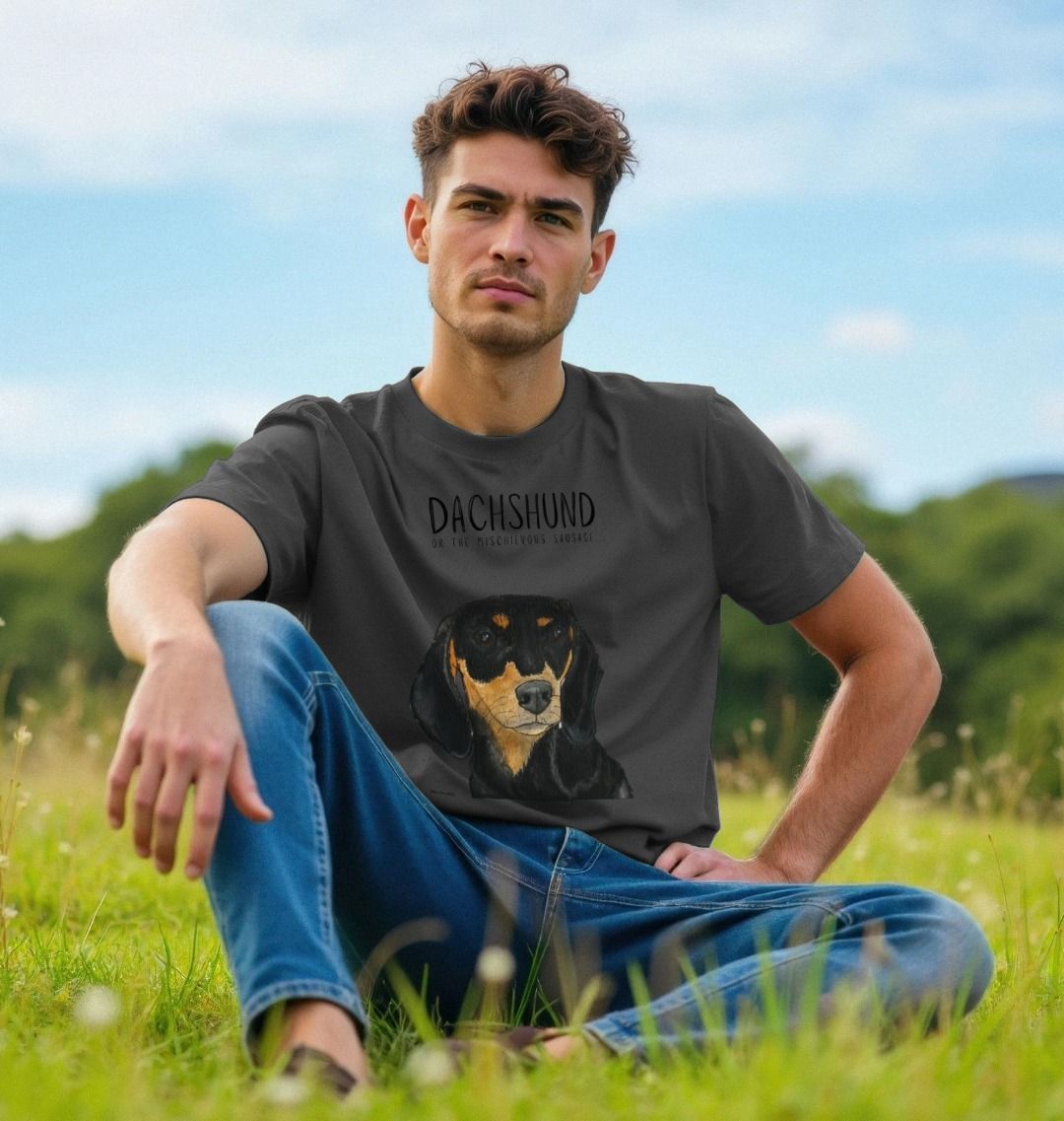 Black & Tan Dachshund Tee – Mischievous Hot Dog Energy!