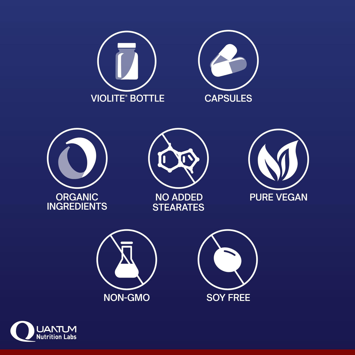 QNL Quantum Plant Multi-Vitamin – Complete Plant-Based Multivitamin for Immune Support (120 Capsules)