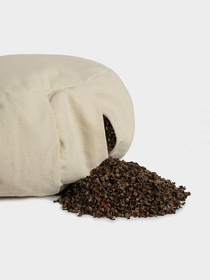 Yoga Studio Organic Buckwheat Round Linen Meditation Zafu Cushion